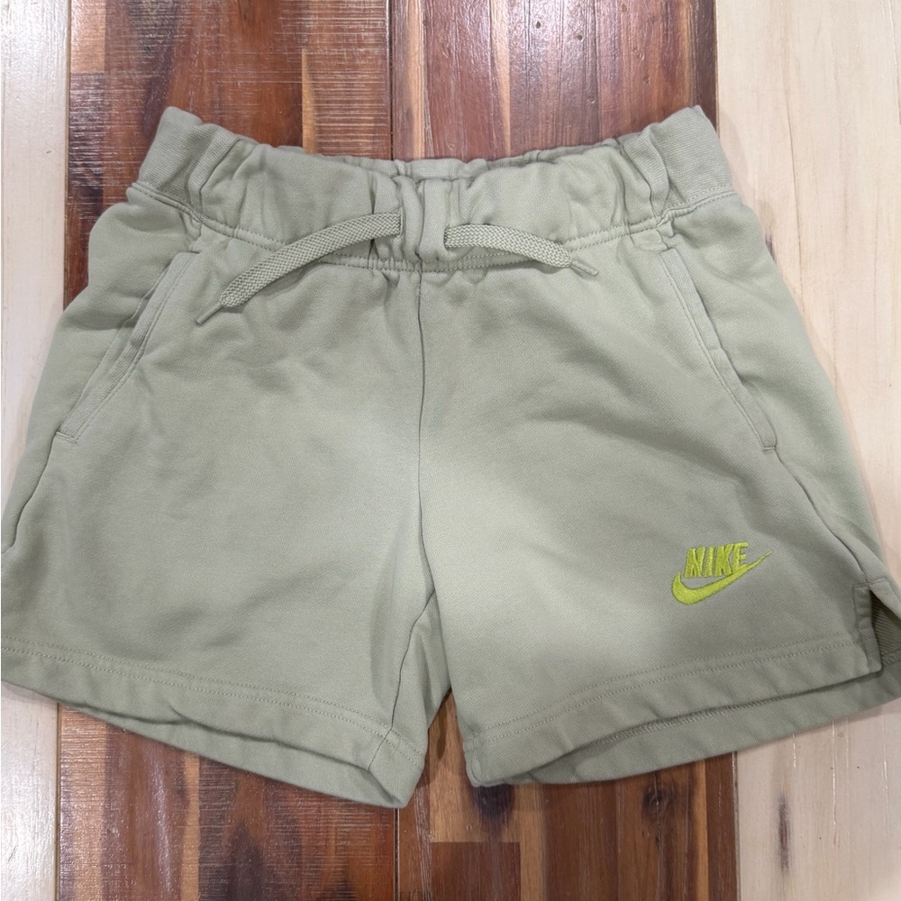 Nike Girls Light Green Athletic Shorts